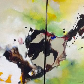 Painting titled "Africaine" by Marie Bariseel, Original Artwork, Acrylic