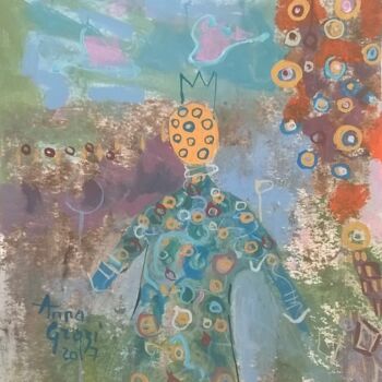 Peinture intitulée "Jeune prince au mat…" par Anna Grazi, Œuvre d'art originale, Acrylique