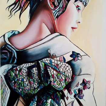 Painting titled "eiko" by Maurizio Puglisi, Original Artwork, Oil