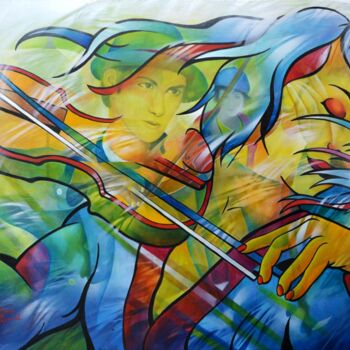 Ζωγραφική με τίτλο "Pour une valse" από Jeannette Guichard-Bunel, Αυθεντικά έργα τέχνης, Λάδι