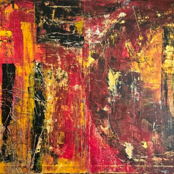 Painting titled "Structure" by R Devarrewaere, Original Artwork, Acrylic Mounted on Wood Stretcher frame