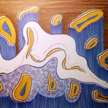 Drawing titled "Mollusk-2" by Dmitry Nesterov, Original Artwork, Marker