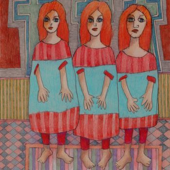 Drawing titled "bientôt prêtes.jpg" by Delphine Mabed, Original Artwork