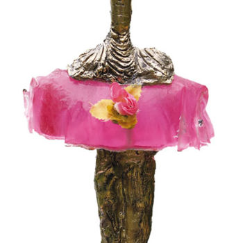 Sculpture intitulée "La vie en rose" par Elisabeth Brainos, Œuvre d'art originale, Bronze