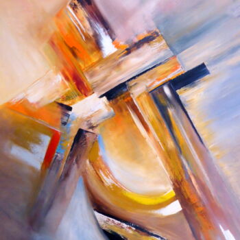 Peinture intitulée "L'idée contre la rè…" par Claude Julia (CJULIA), Œuvre d'art originale, Huile