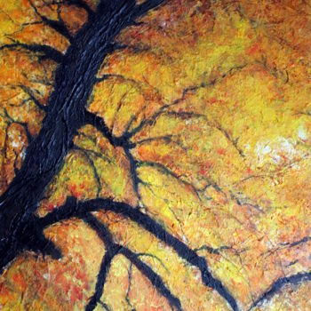 Painting titled "Flamme" by Pique, Original Artwork, Acrylic