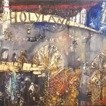 Schilderij getiteld "gold Holyland" door Romaya Puchman, Origineel Kunstwerk, Anders