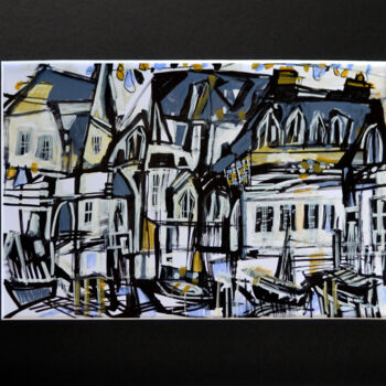 Peinture intitulée "Fenêtre sur Saint-S…" par Muriel Cayet, Œuvre d'art originale, Autre
