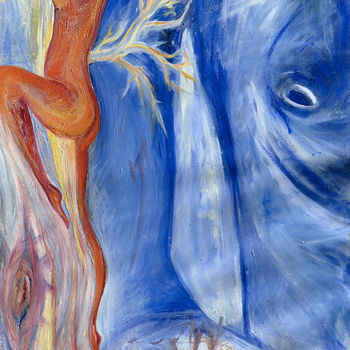 Ζωγραφική με τίτλο "Arbre" από Eva Mifsud, Αυθεντικά έργα τέχνης, Λάδι