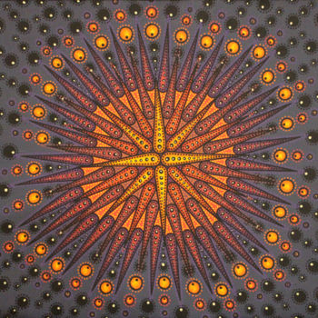 Painting titled "Boussole" by Jonathan Pradillon, Original Artwork, Acrylic Mounted on Wood Stretcher frame