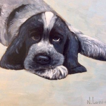 Peinture intitulée "Avril" par Noëlle Lassailly, Œuvre d'art originale, Acrylique
