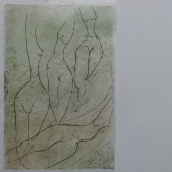 Incisioni, stampe intitolato "relevé 3" da Martina Trager, Opera d'arte originale, Monotipo