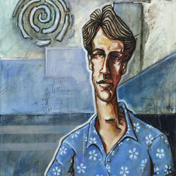 Painting titled "Soleil bleu" by Pascal Buffard, Original Artwork