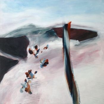 Schilderij getiteld "Entre Nuages Neige…" door Sebastian Olivier Burckhardt, Origineel Kunstwerk, Acryl