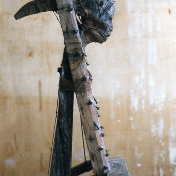 Γλυπτική με τίτλο ""JOL" 94x36x41 cm-…" από Claude Duvauchelle, Αυθεντικά έργα τέχνης, Ξύλο