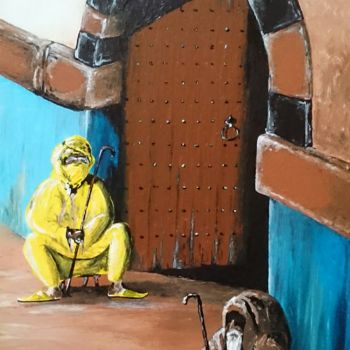Peinture intitulée "Les vieux : L087" par Laou, Œuvre d'art originale, Acrylique