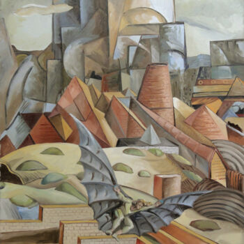 Painting titled "Dédale.jpg" by Gilles Chambon, Original Artwork, Oil