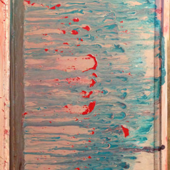 Ζωγραφική με τίτλο "Untitled Blue" από Oberlin The Artist, Αυθεντικά έργα τέχνης, Ακρυλικό