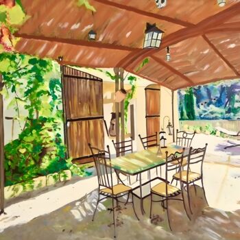 Peinture intitulée "L'insouciante" par Maurice Bellolo, Œuvre d'art originale, Huile Monté sur Châssis en bois