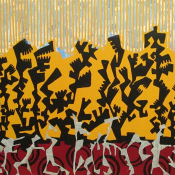 Ζωγραφική με τίτλο "Around utopians scr…" από Bent, Αυθεντικά έργα τέχνης, Ακρυλικό