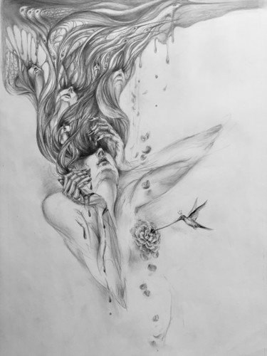 图画 标题为“listening-to-taylor…” 由Natalya Doudell, 原创艺术品, 铅笔