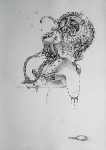 图画 标题为“feeding-obsession-p…” 由Natalya Doudell, 原创艺术品, 铅笔