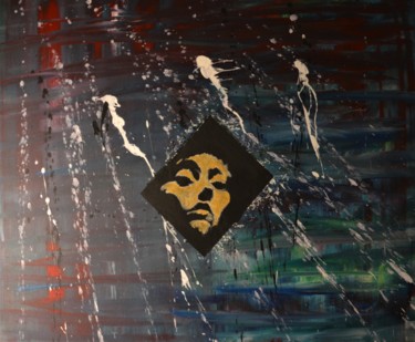 Painting titled "Facecube" by Michel Uderso, Original Artwork, Acrylic