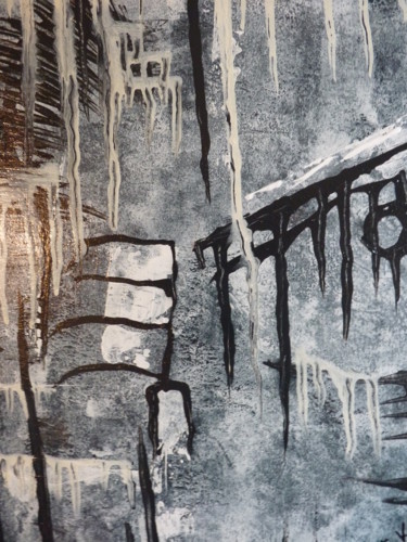 Peinture intitulée "Givre" par Myriam Djaouk, Œuvre d'art originale, Acrylique