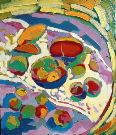 Painting titled "Lunch" by Paintings By Various Artists From Ukraine, Original Artwork, Oil