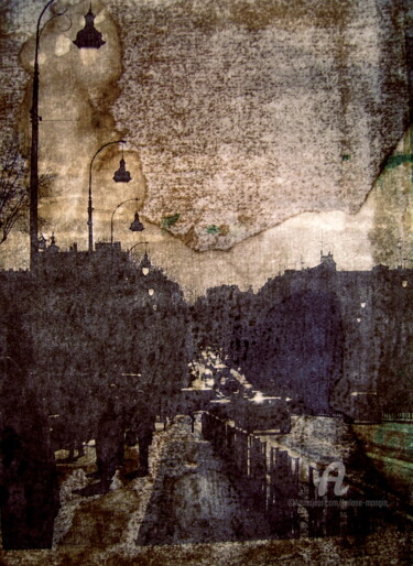 Photographie intitulée "Contre-jour Pont Ne…" par Hélène Mongin, Œuvre d'art originale