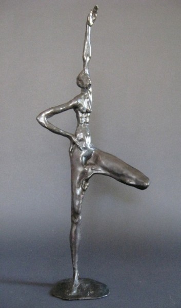 Sculpture titled "tree-pose (ms53)" by Richard Herr, Original Artwork, Metals