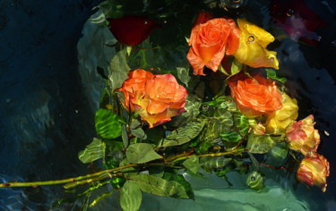 Fotografía titulada "melange bouquet ros…" por Aquartistiq, Obra de arte original, Fotografía digital
