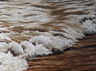 Peinture intitulée "Vague déferlante 11…" par Renand, Œuvre d'art originale, Huile