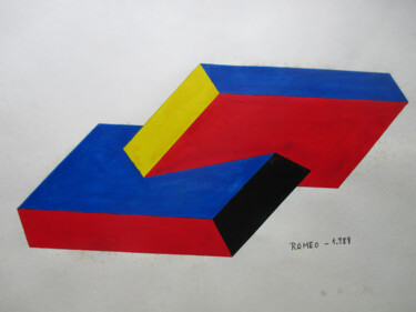 Pintura intitulada "ARTE GEOMÉTRICA" por Romeo Zanchett, Obras de arte originais, Acrílico