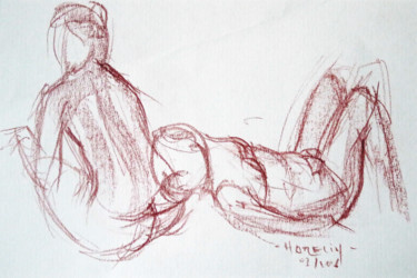 图画 标题为“croquis de plage 405” 由Michel Hamelin, 原创艺术品, 其他