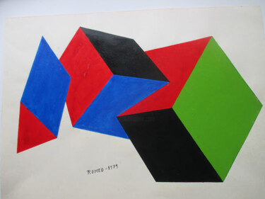 Pintura intitulada "ARTE GEOMÉTRICA" por Romeo Zanchett, Obras de arte originais, Acrílico