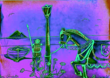 Disegno intitolato "img-20170528- Don C…" da Mateci-Antonio Lucio Rudy Lacquaniti, Opera d'arte originale, Matite colorate