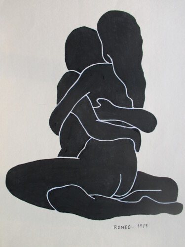 CASAL APAIXONADO Pintura intitulada "CASAL APAIXONADO" por Romeo Zanchett, Obras de arte originais, Acrílico
