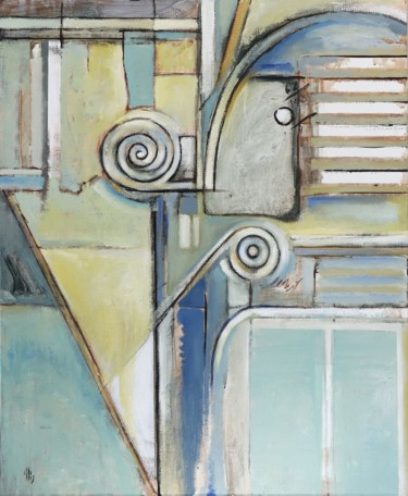 Peinture intitulée "Le taureau derrière…" par Pascal Buffard, Œuvre d'art originale