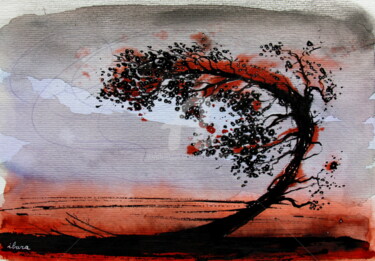 Drawing titled "Esprit de l'arbre N…" by Henri Ibara, Original Artwork, Ink