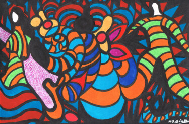 图画 标题为“carnaval” 由Marie-José Sintes, 原创艺术品, 标记