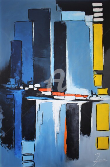 Peinture intitulée "Energie Nouvelle I" par Edith Verdickt, Œuvre d'art originale, Acrylique