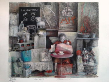 La mite Peinture intitulée "La mite" par Françoise Maillet, Œuvre d'art originale