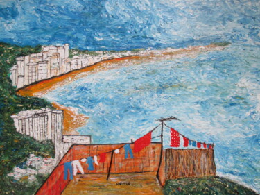 Pintura intitulada "UMA LAJE NO VIDIGAL" por Romeo Zanchett, Obras de arte originais, Outro
