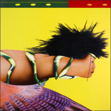 Peinture intitulée "figure at the base…" par Daniel Moline, Œuvre d'art originale, Huile Monté sur Autre panneau rigide