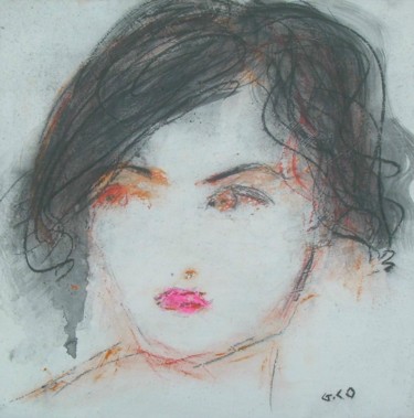 Dessin intitulée "Visage" par Gérard Cottereau, Œuvre d'art originale, Craie