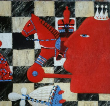 Painting titled "Король" by Victor Anufriev, Original Artwork, Oil