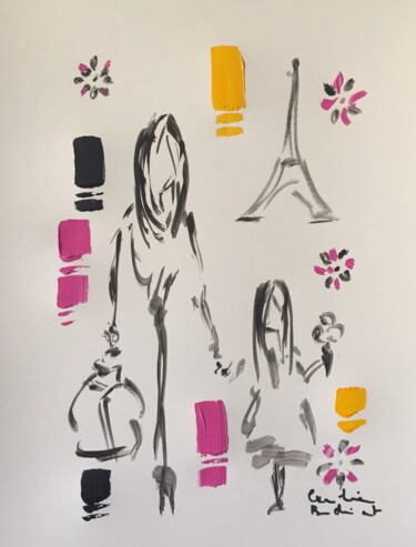 Peinture intitulée "Ice Cream" par Caroline Montigneaux, Œuvre d'art originale, Acrylique