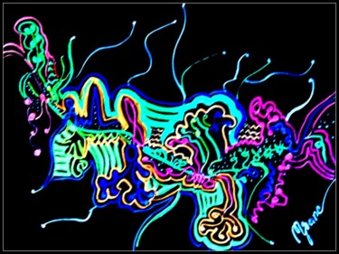 Dessin intitulée "un-parcours-diffici…" par Mysane, Œuvre d'art originale, Marqueur