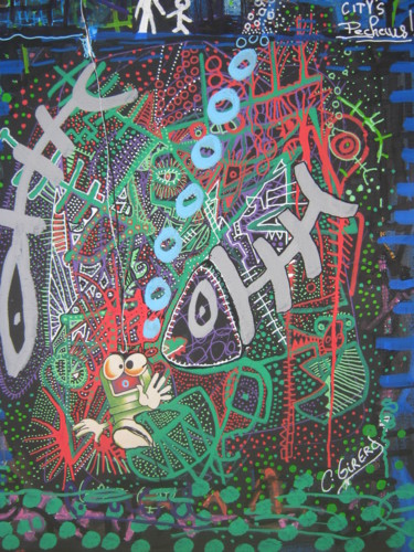 Peinture intitulée "pecheurs de pere en…" par Girerd Christophe, Œuvre d'art originale, Acrylique